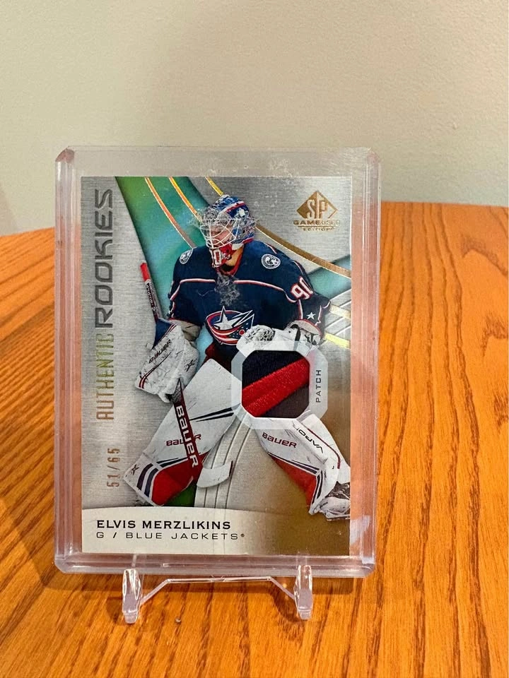 Elvis Merzlikins Authentic rookies /65