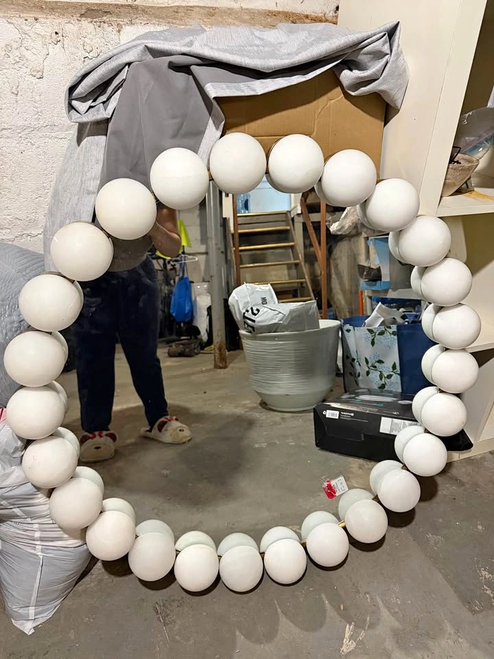 LUXE GOLD/PEARL DECOR MIRROR