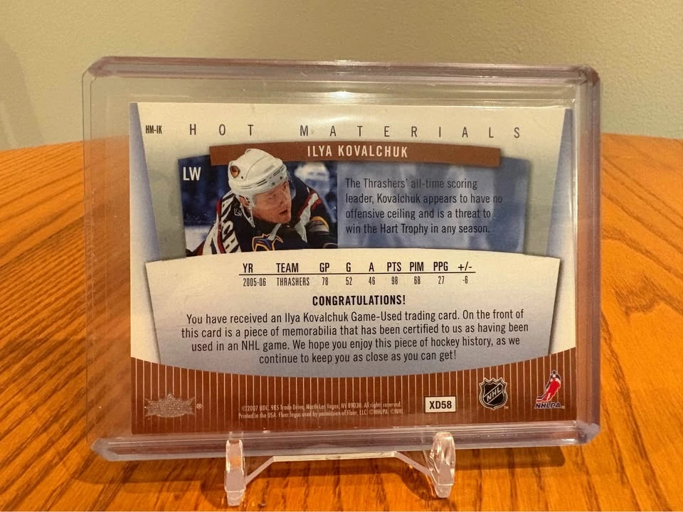 Ilya Kovalchuk Hot prospects Jersey card - photo 2