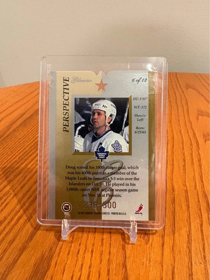 Doug Gilmour Die cut /500 - photo 2