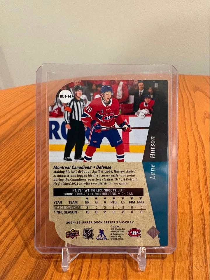 Lane Hutson Die cut RC - photo 2