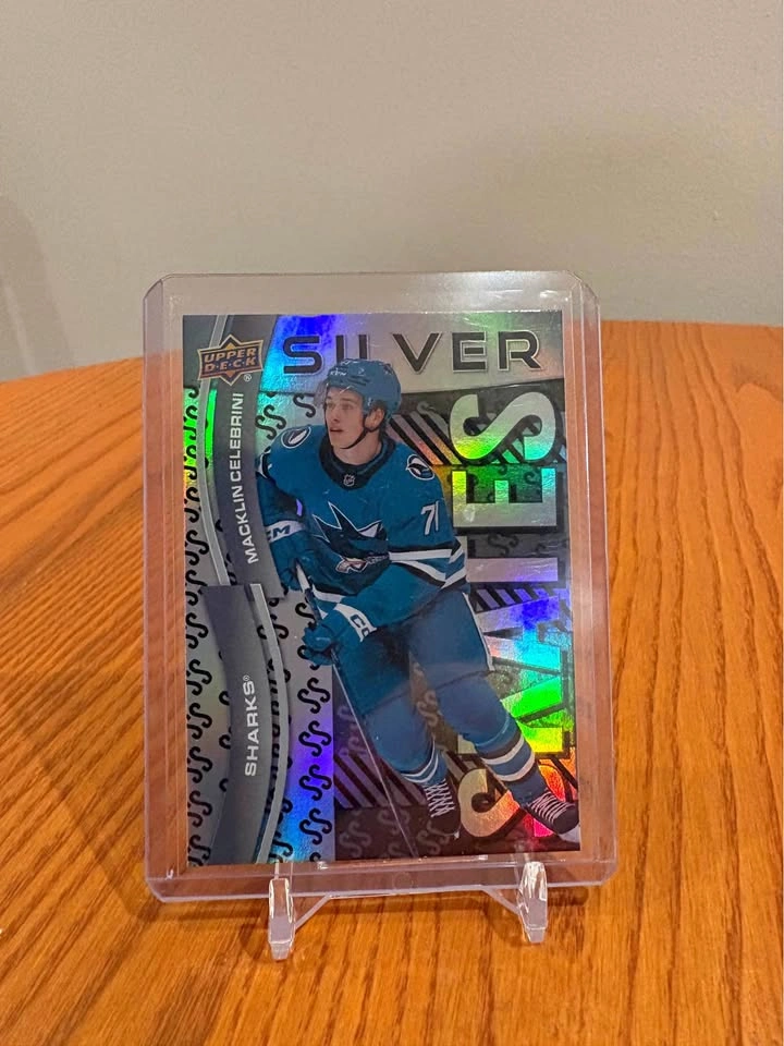 Macklin Celebrini Silver Skates