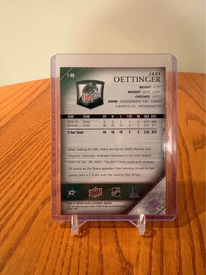 Jake Oettinger YG Rookie - photo 2
