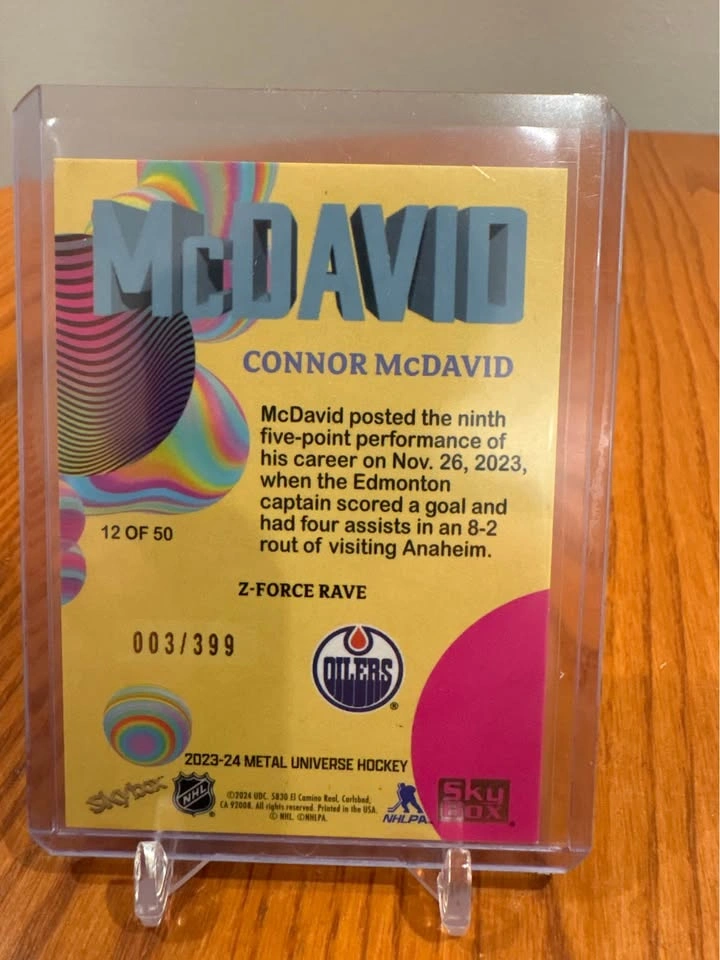 Connor Mcdavid Zforce /399 - photo 2