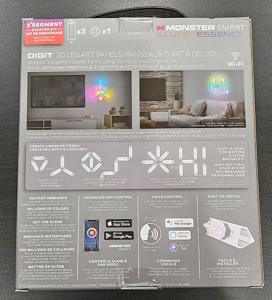 3D LED Art Panels - Starter Kit + add on pack - photo 2