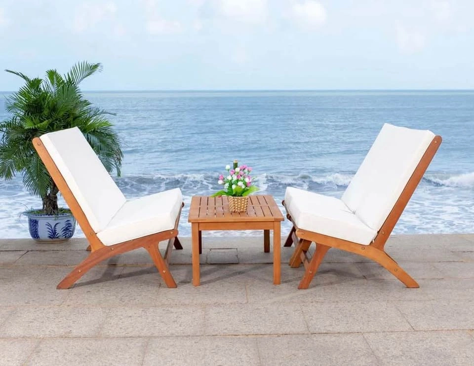 Safavieh Chaston 4 Piece Living Set - Natural / White - photo 2