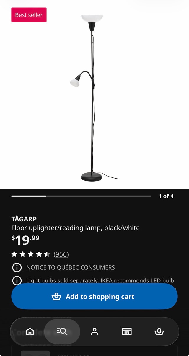 IKEA TÅGARP Floor Uplighter/Reading Lamp - photo 5