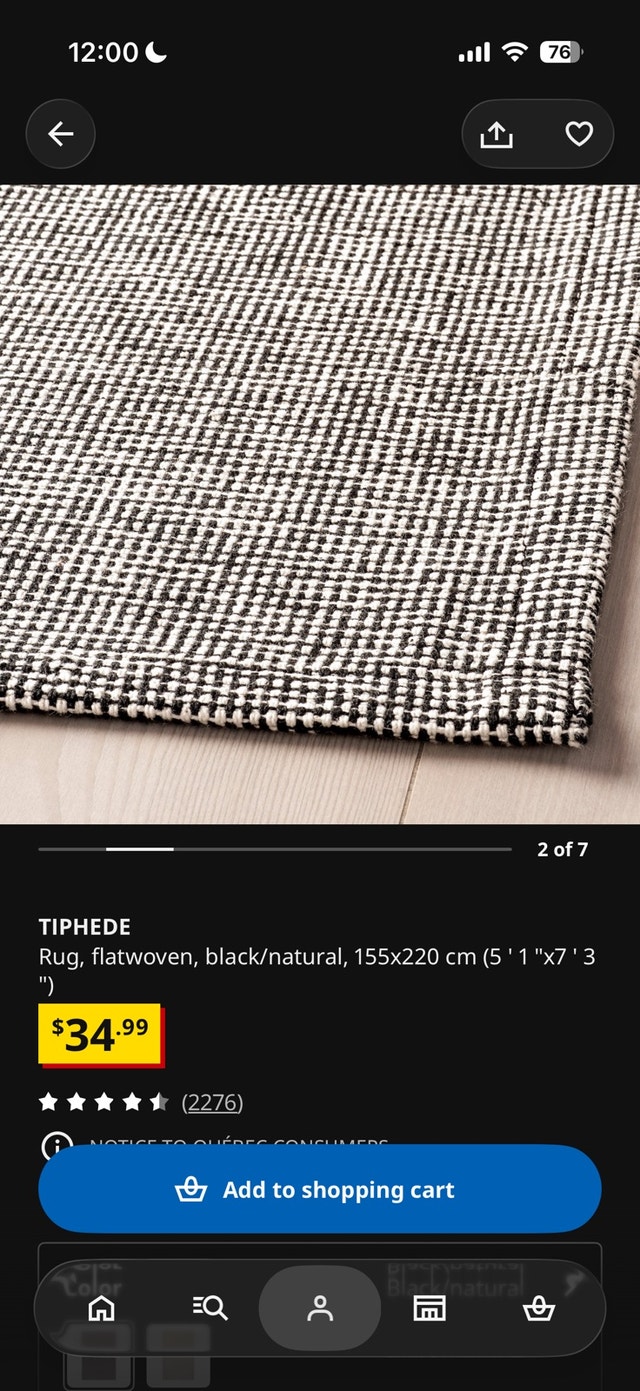 IKEA TIPHEDE Flatwoven Rug - photo 3