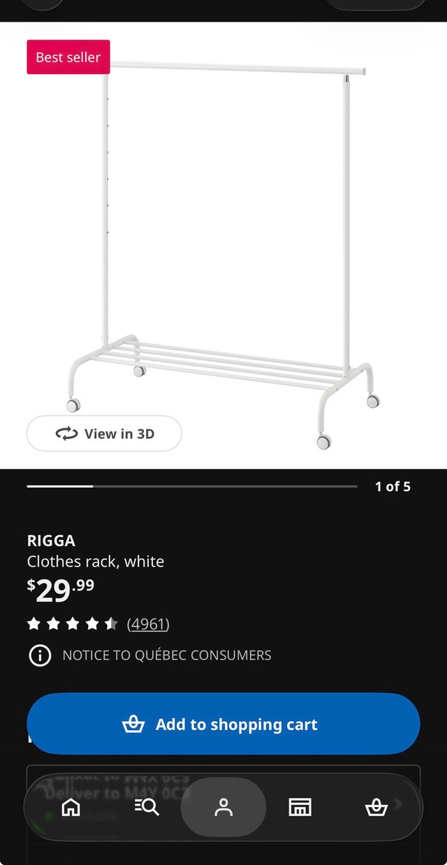IKEA RIGGA Clothes Rack and SKUBB Hanging Organizer - photo 2