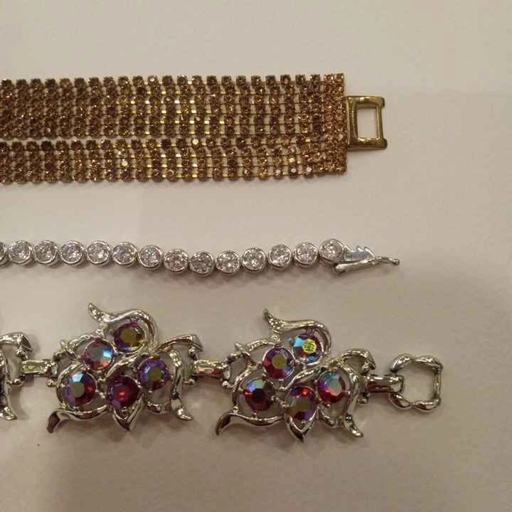 Vintage Rhinestone Bracelets $10 Each or $25 all - photo 4