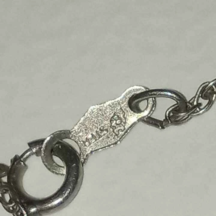 Vintage Sterling Silver Charm Dolphin Necklace Marked Ster - photo 4