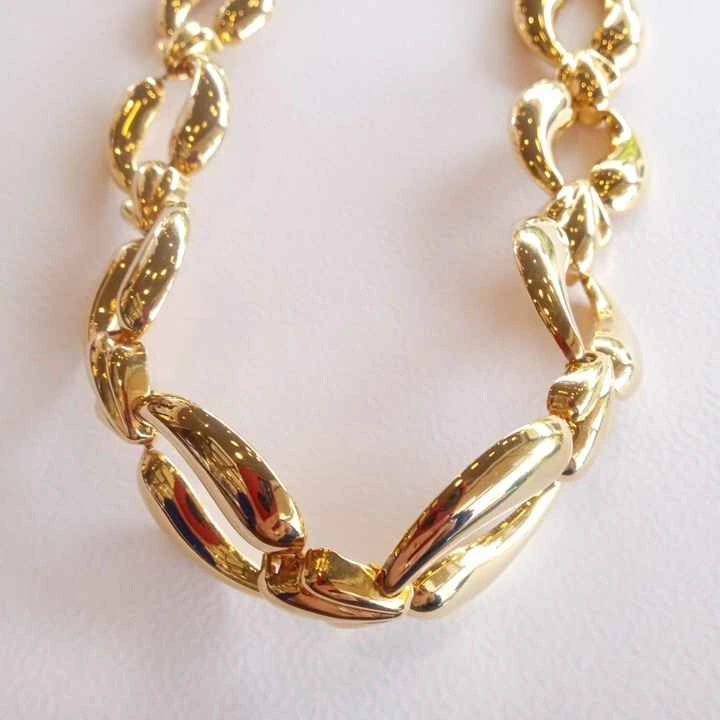 Beautiful Vintage Gold Plated Statement Necklace - photo 3