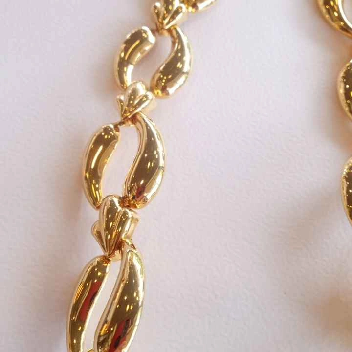 Beautiful Vintage Gold Plated Statement Necklace - photo 4