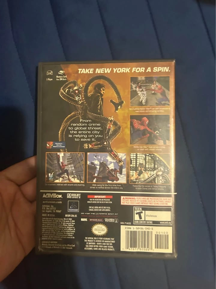 Spider man 2 GameCube case and manual only - photo 2