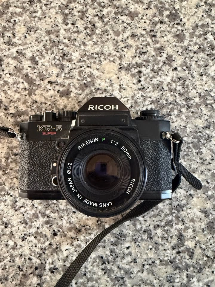 Vintage Ricoh KR-5 Super 35mm SLR Camera Bundle + Lenses & Flash - photo 2