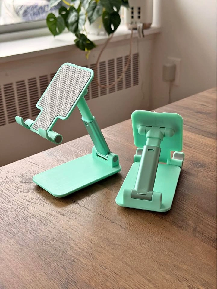 Adjustable Phone/Tablet Stands (Set of 2) – Mint Green, New