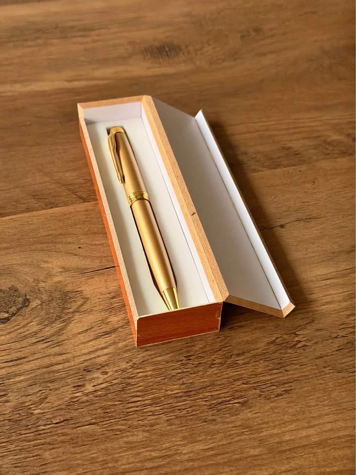 Gold-Tone Ballpoint Pen with Stylus Tip – New, in Box
