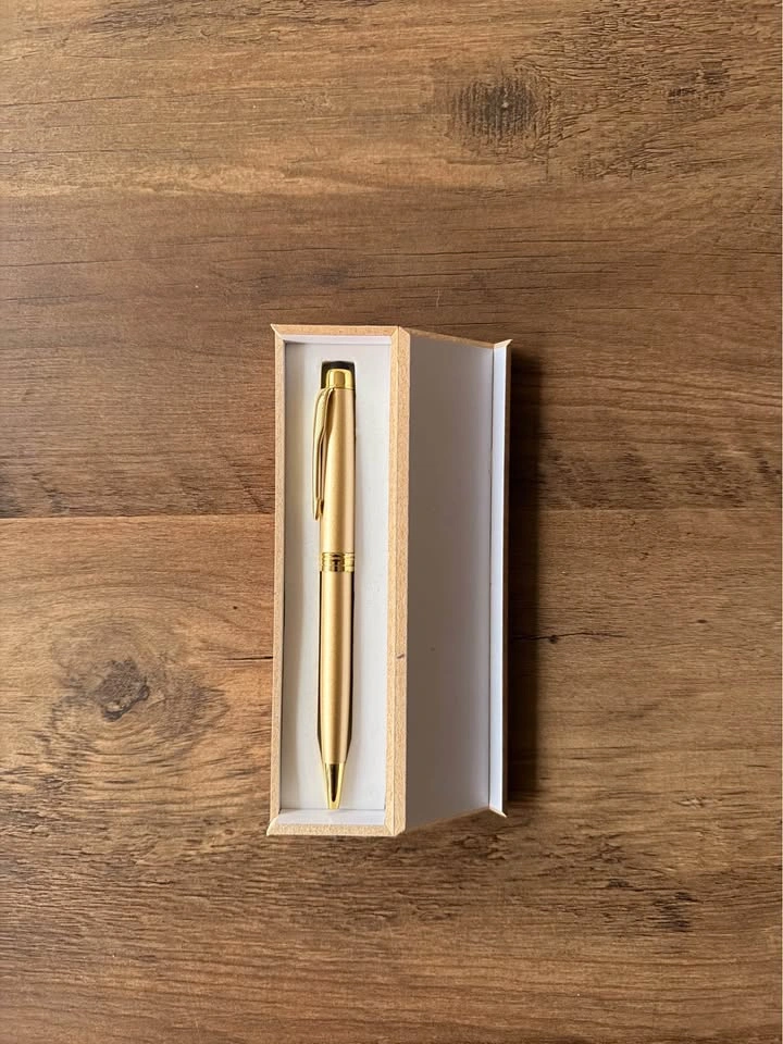 Gold-Tone Ballpoint Pen with Stylus Tip – New, in Box - photo 2