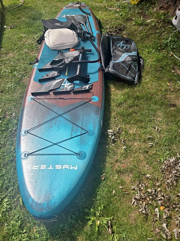 ATPROSS 12' Inflatable Paddle Board SUP/Kayak – 500LB – Full Kit
