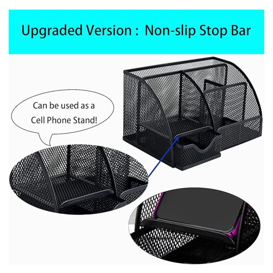 Amazon Basics Mesh Desk Organizer - Pen Holder - Black - NEW - photo 3