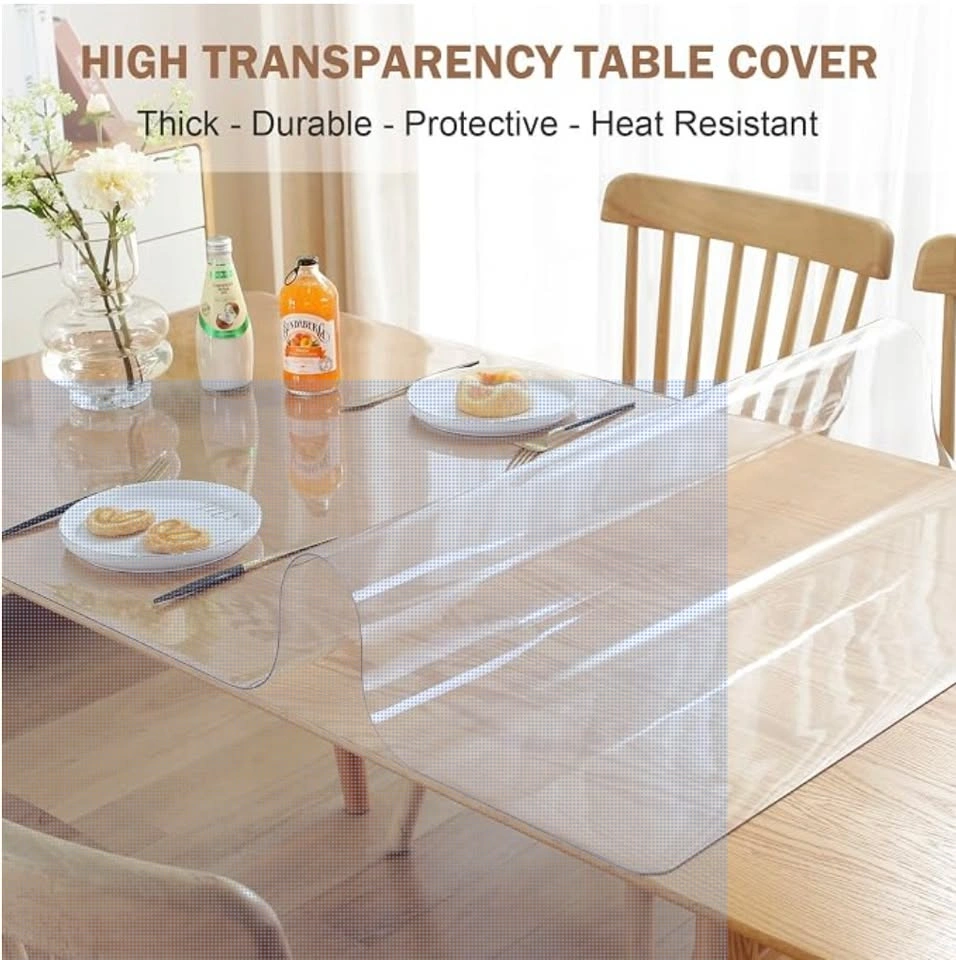 2 Clear Table Cover Protectors – Different Sizes - photo 4