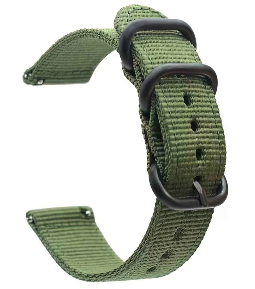 Quick Release Woven Nylon Watch Strap with Round Buckles - photo 3