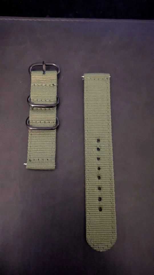 Quick Release Woven Nylon Watch Strap with Round Buckles - photo 5