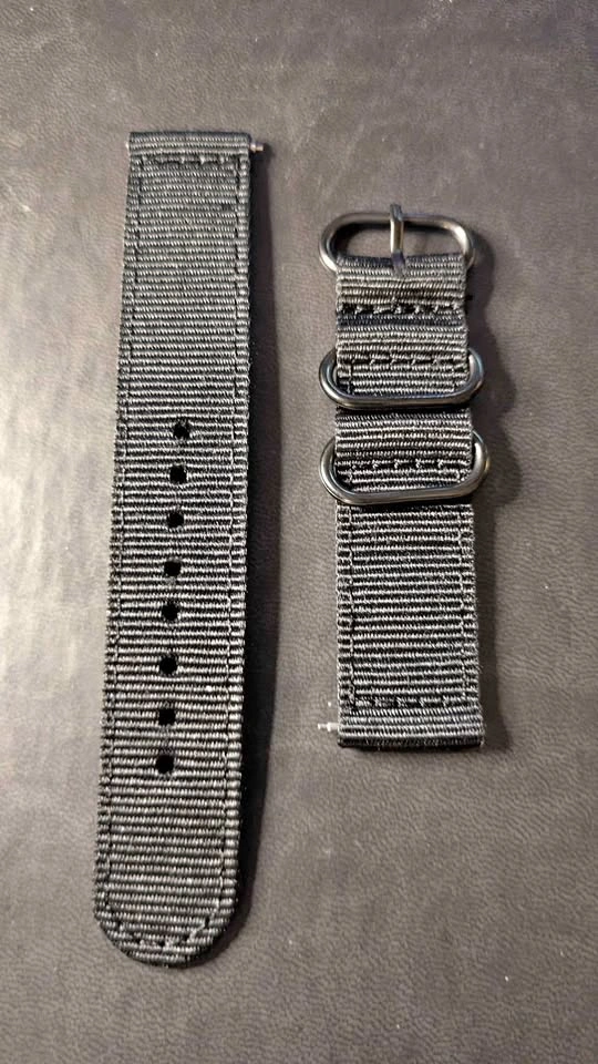 Brand New Black Nylon Watch Strap 20mm Quick-Release