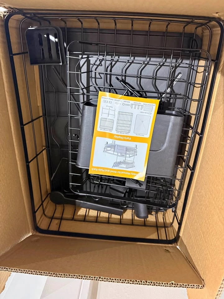 Brand New Black Metal Dish Drying Rack – Never Used