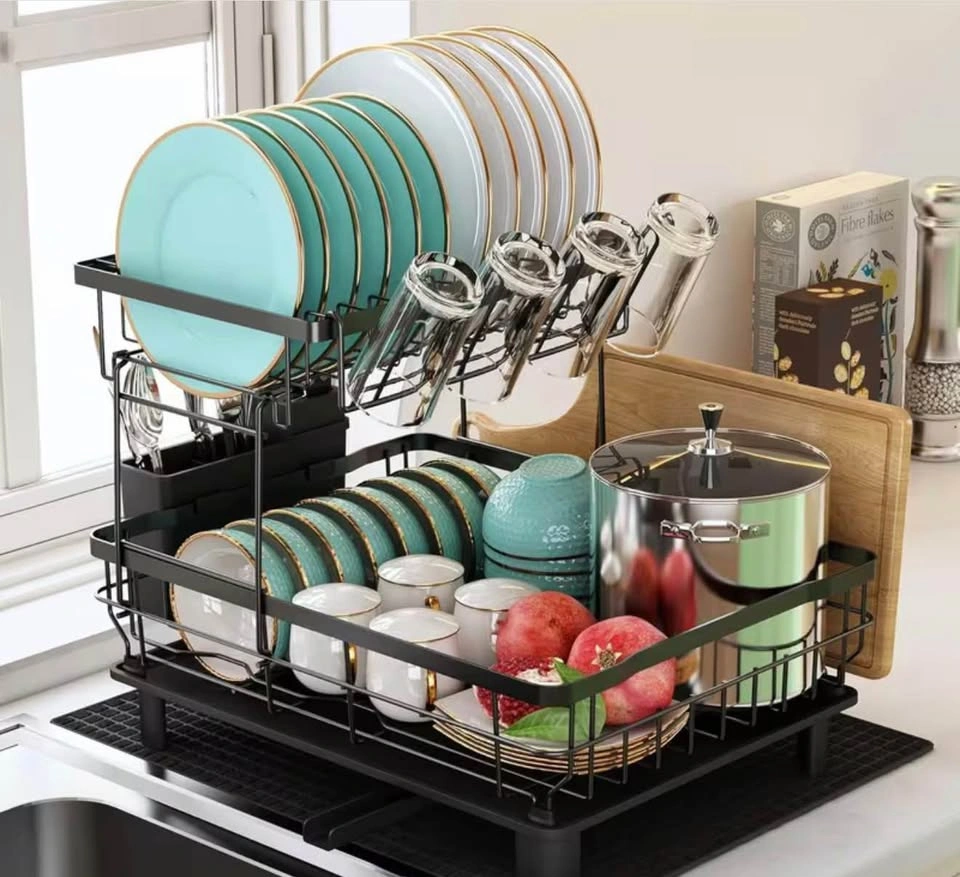 Brand New Black Metal Dish Drying Rack – Never Used - photo 2