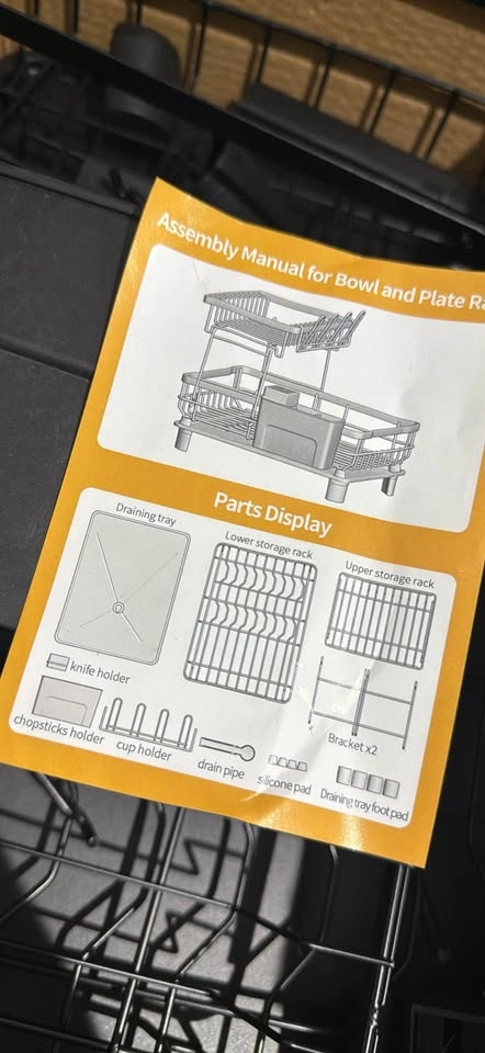 Brand New Black Metal Dish Drying Rack – Never Used - photo 5