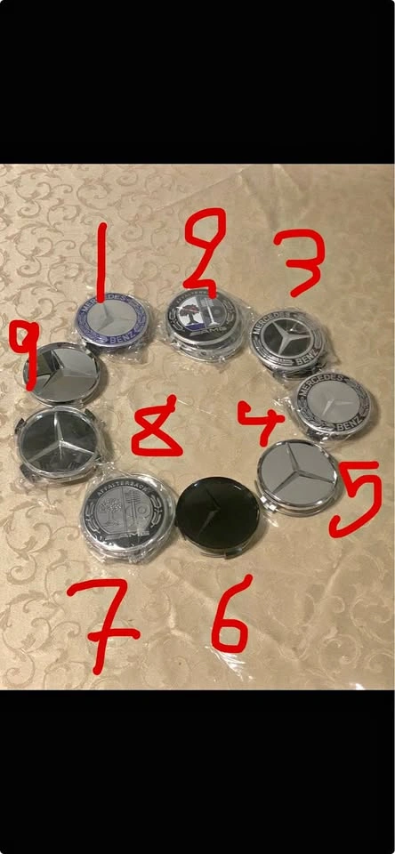 Mercedes center caps logo