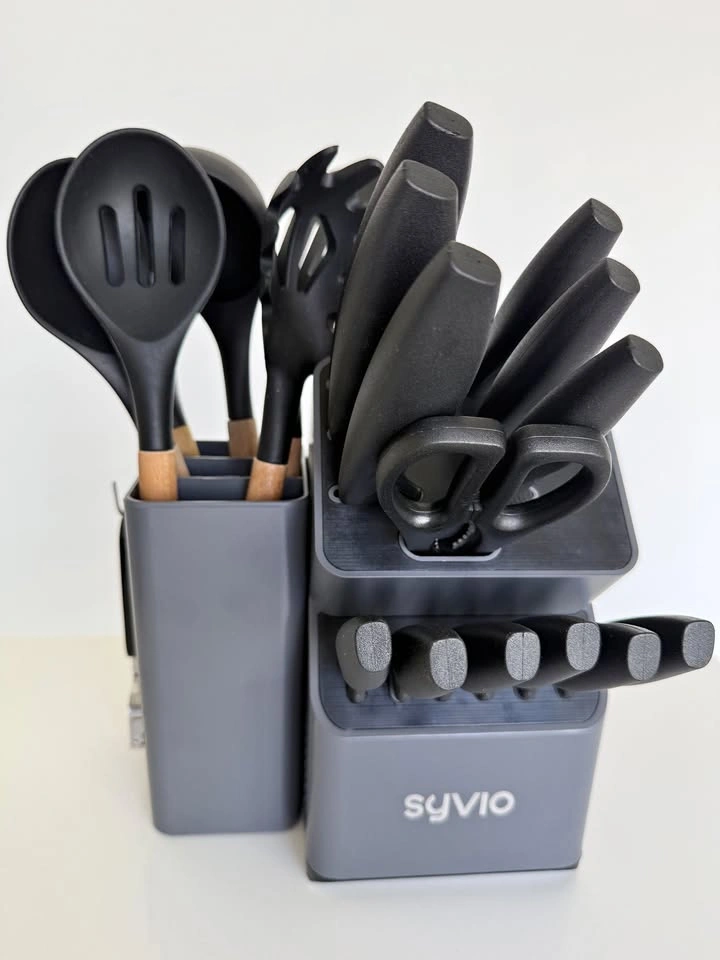syvio 21-in-1 Kitchen Knife & Silicone Utensil Set