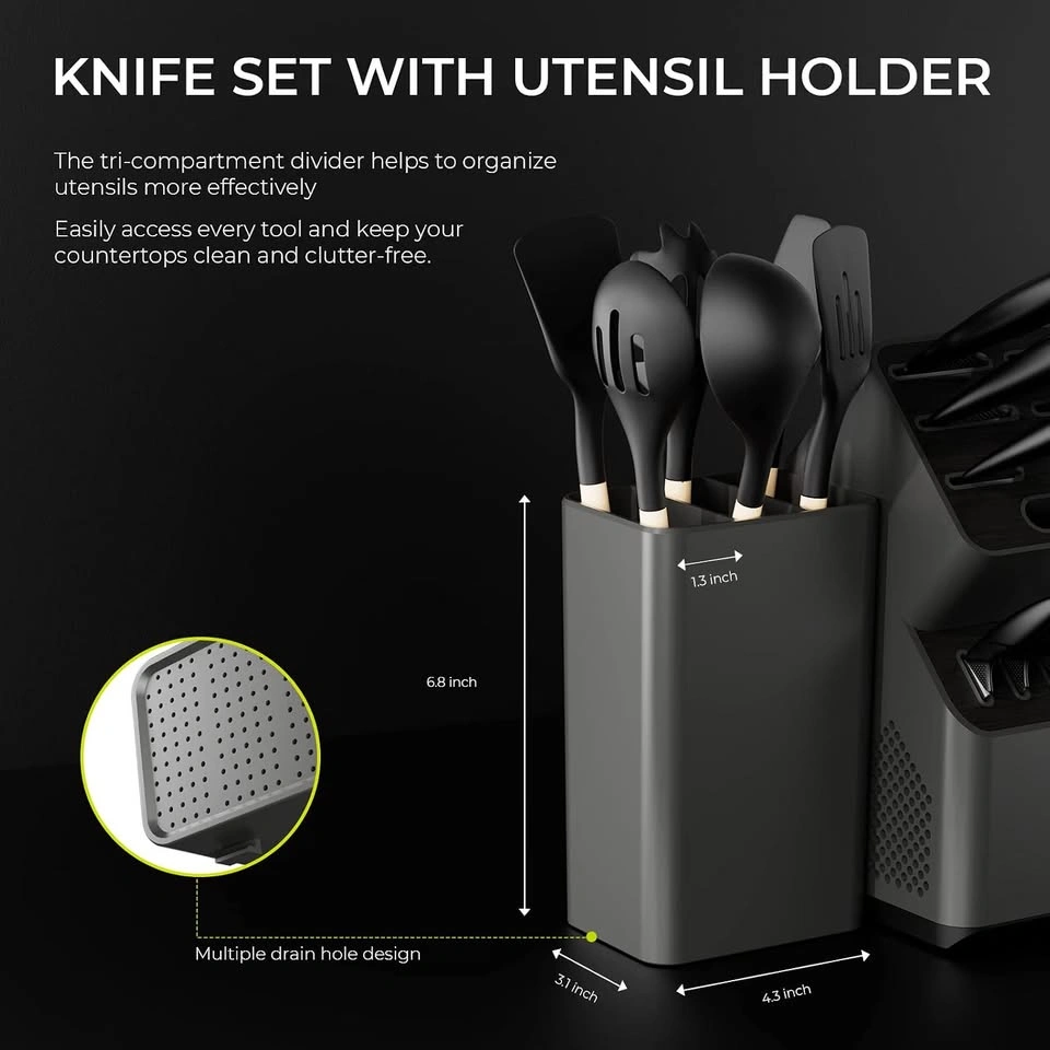 syvio 21-in-1 Kitchen Knife & Silicone Utensil Set - photo 5