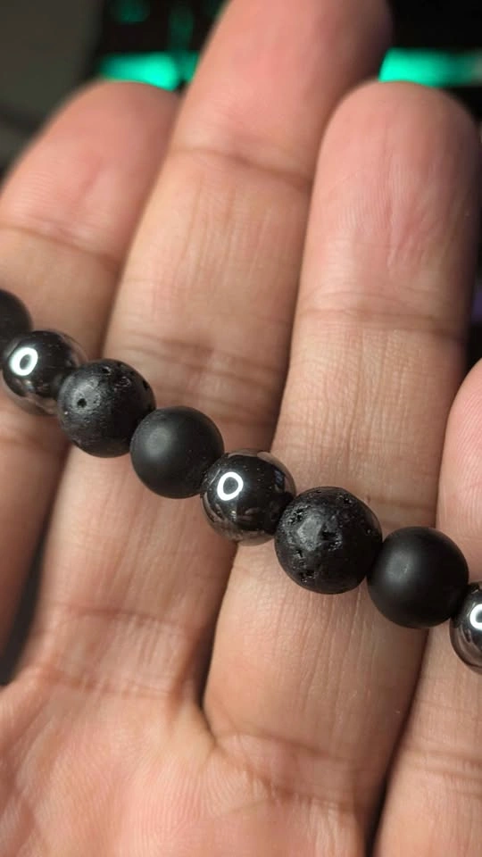 Scorpio Zodiac Lava Stone and Hematite Bead Bracelet - photo 4