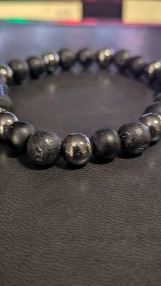 Scorpio Zodiac Lava Stone and Hematite Bead Bracelet - photo 5