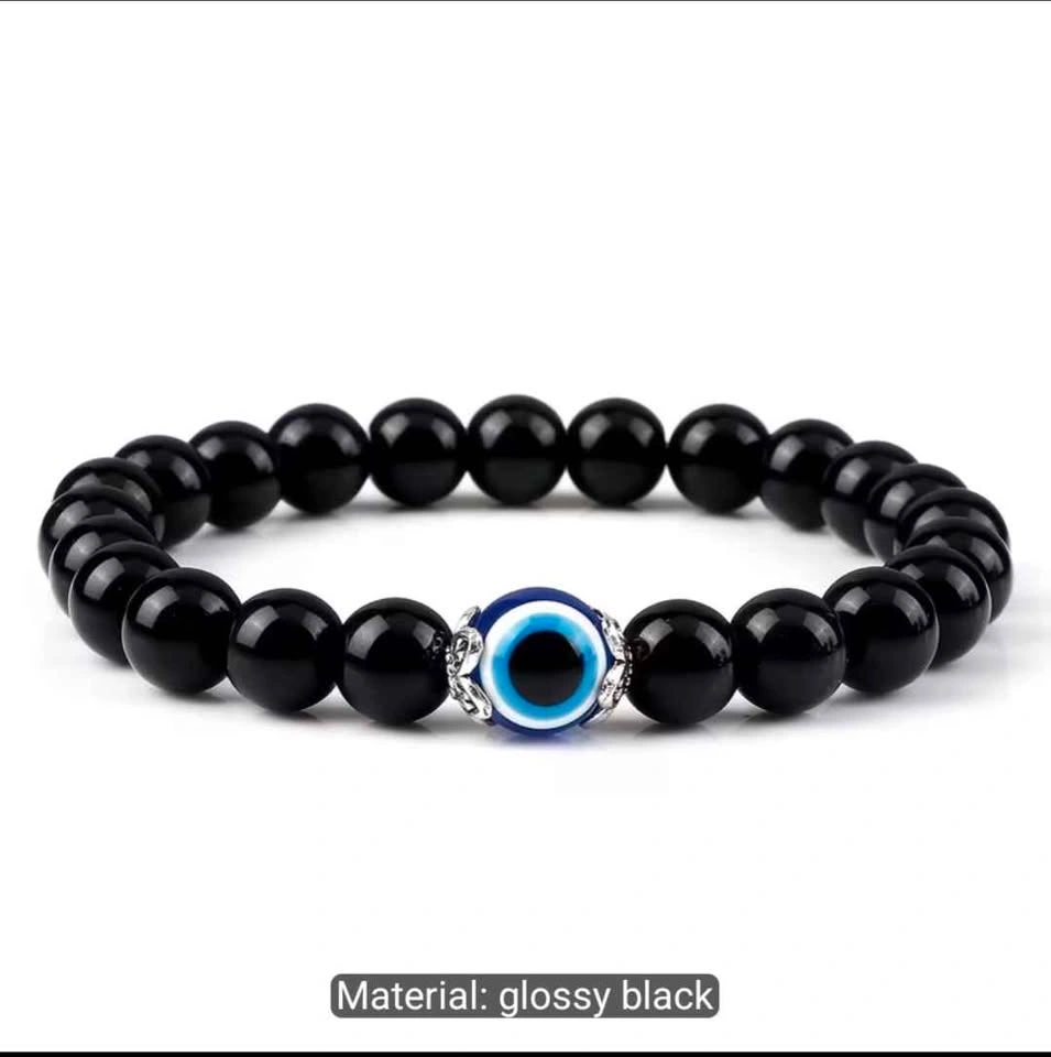 Black Beaded Evil Eye Bracelet - photo 4