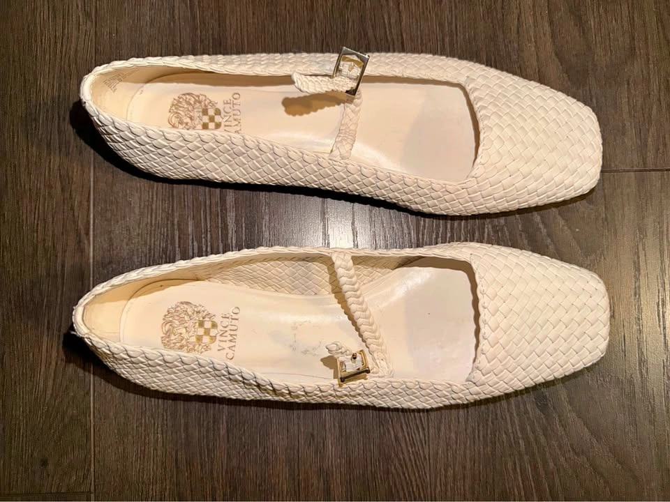 Vince Camuto White Mary Jane’s