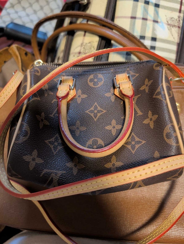 Monogram camera bag