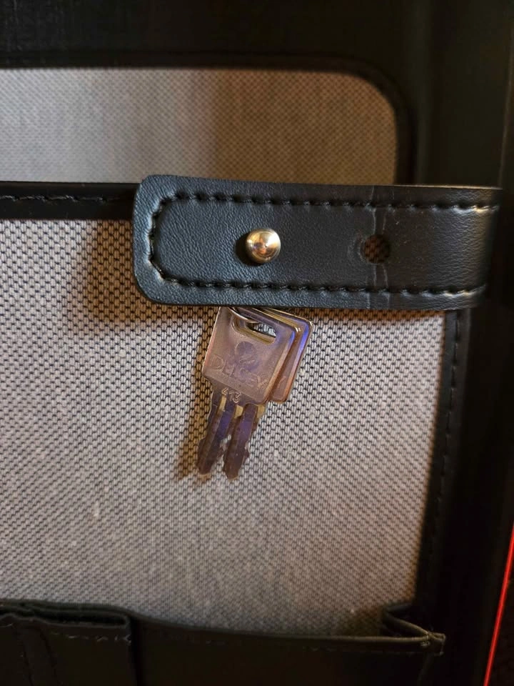Black Delsey Briefcase with Number Combination and Key Lock - photo 4