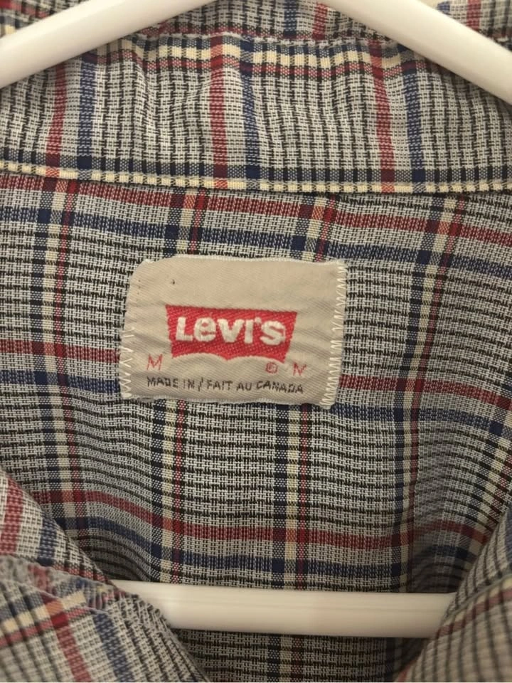 Vintage 80s Levi’s Western Plaid Pearl Snap Shirt Men’s M - photo 4