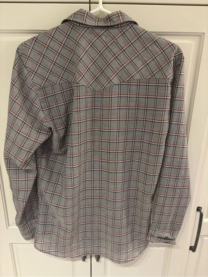 Vintage 80s Levi’s Western Plaid Pearl Snap Shirt Men’s M - photo 5