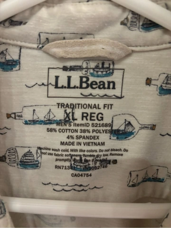 L.L.Bean Men’s XL Traditional Fit Ship in Bottle Nautical Shirt - photo 4