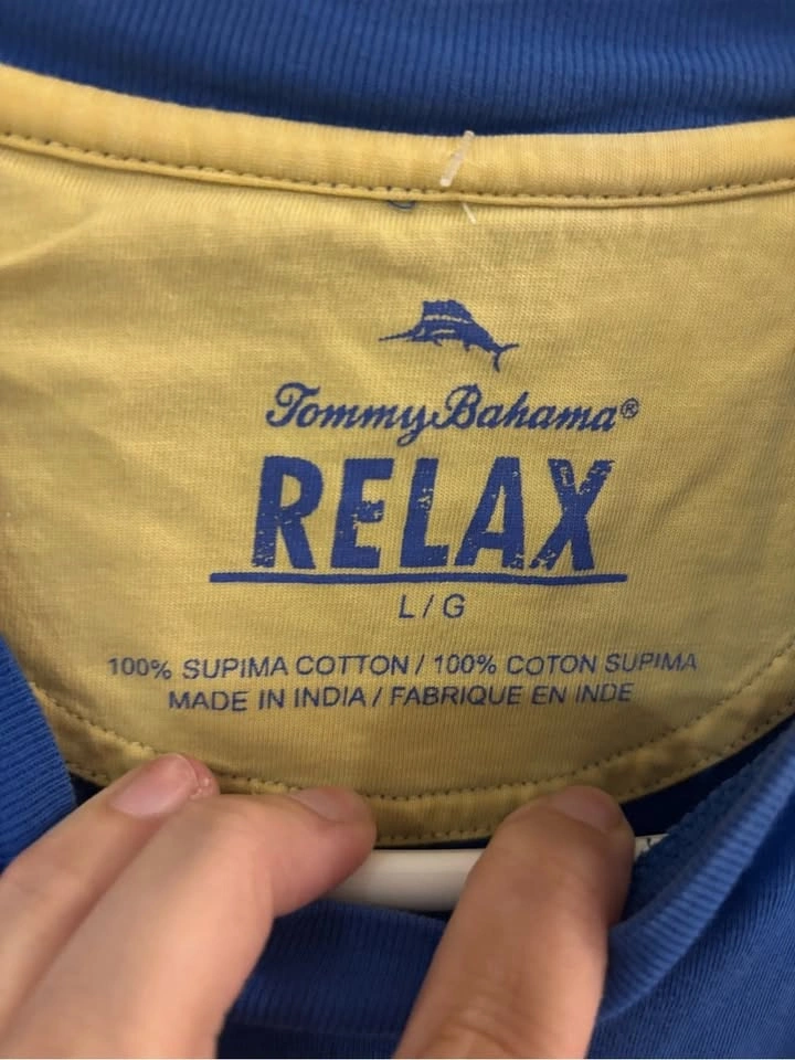 Tommy Bahama Royal Blue Short-Sleeve Pocket Tee Large - photo 3