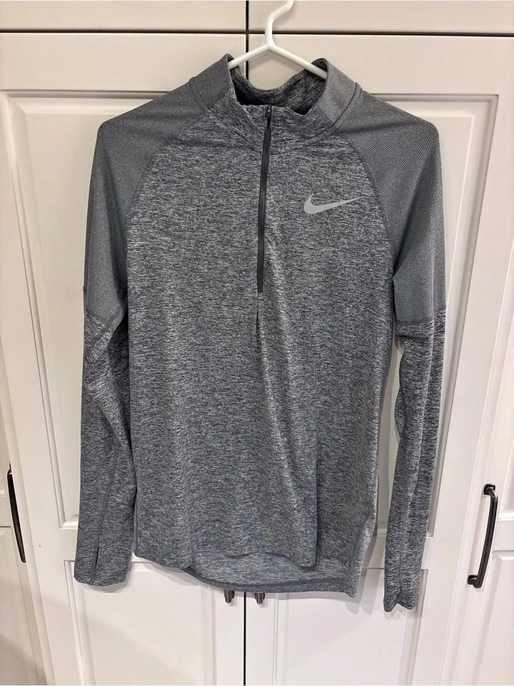 Nike Gray Half-Zip Dri-FIT Long Sleeve Training Jacket