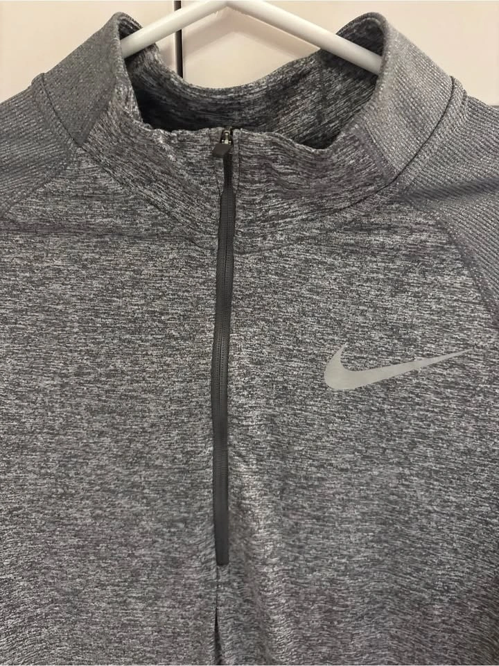 Nike Gray Half-Zip Dri-FIT Long Sleeve Training Jacket - photo 3