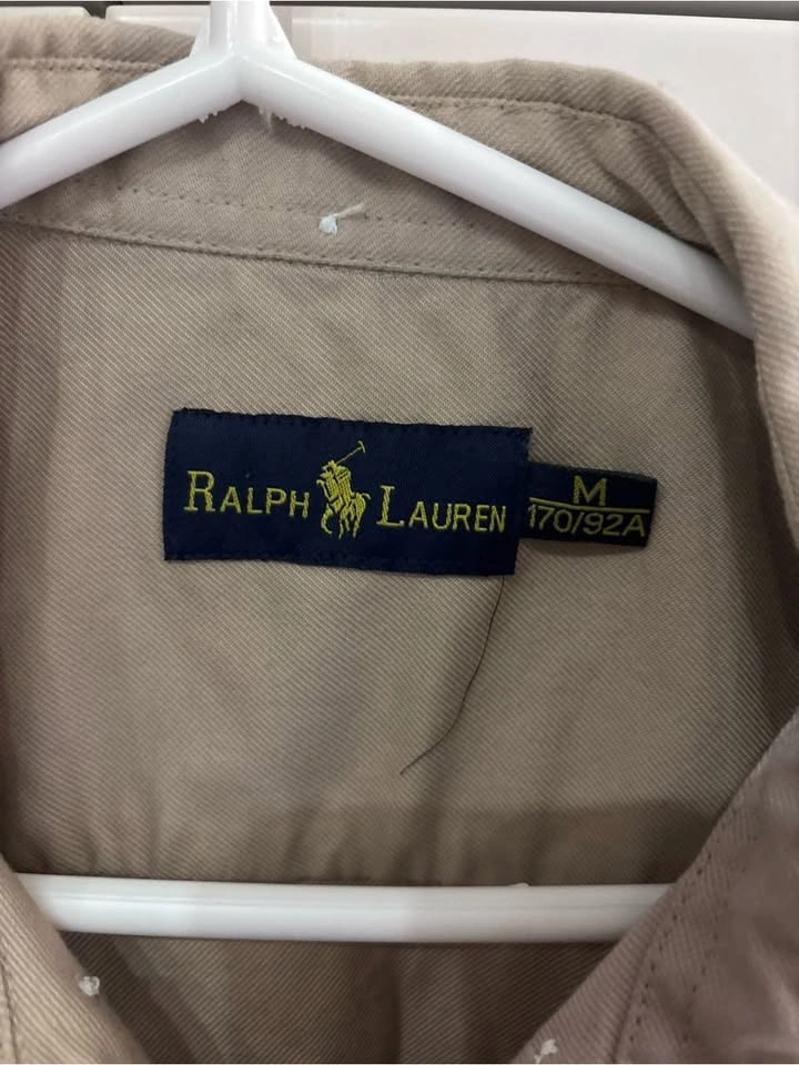 Ralph Lauren Men’s Beige Long-Sleeve Button-Down Shirt medium - photo 3