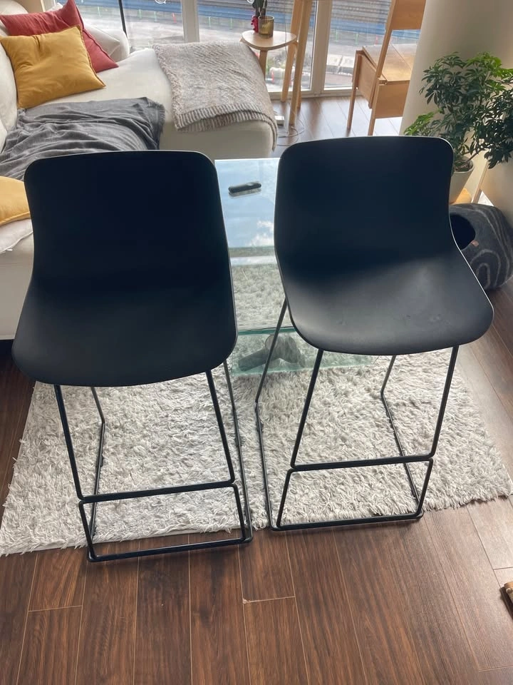 2 Black Bar Stools - Article - photo 3