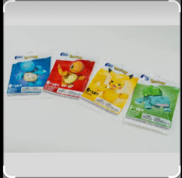 MEGA Pokemon: Bulbasaur, Charmander, Squirtle, Pikachu