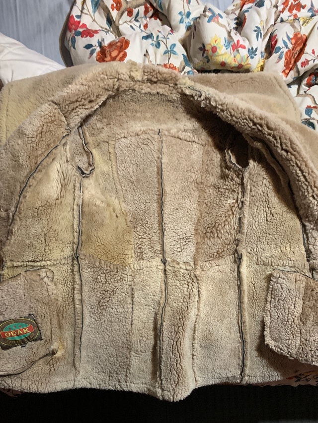 Vintage ODAK Genuine Leather & Real Shearling Aviator Jacket - photo 2
